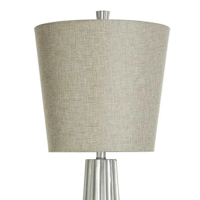 Outlet Kirklands Home Silver Leaf Tapered Buffet Lamp Tan