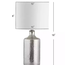 Best Kirklands Home Silver Mercury Glass Cylinder Table Lamp White
