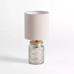 Online Kirklands Home Silver Mercury Glass Mini Table Lamp White