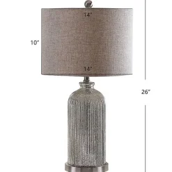 Discount Kirklands Home Silver Mercury Glass Ribbed Table Lamps, Set of 2 Tan