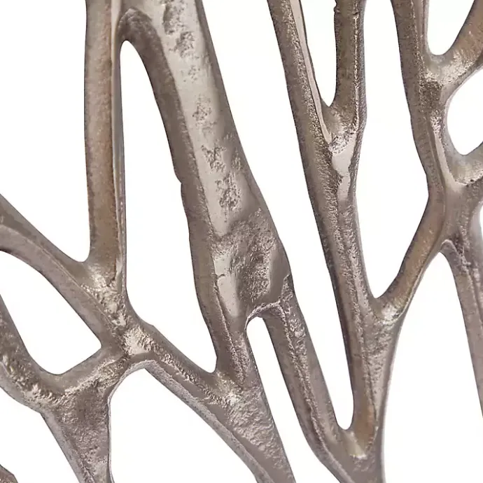 Sale Kirklands Home Metal Coral Panel Wall Plaques, Set of 2 Silver