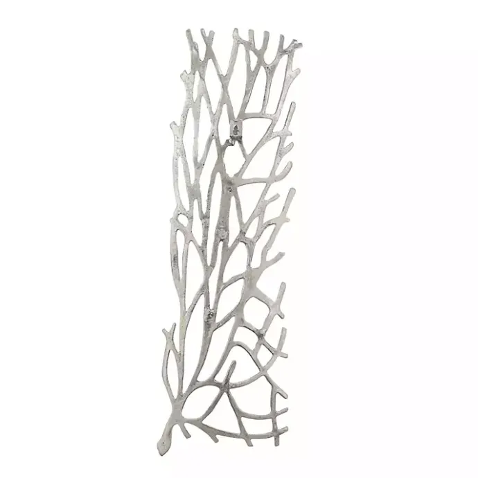 Sale Kirklands Home Metal Coral Panel Wall Plaques, Set of 2 Silver