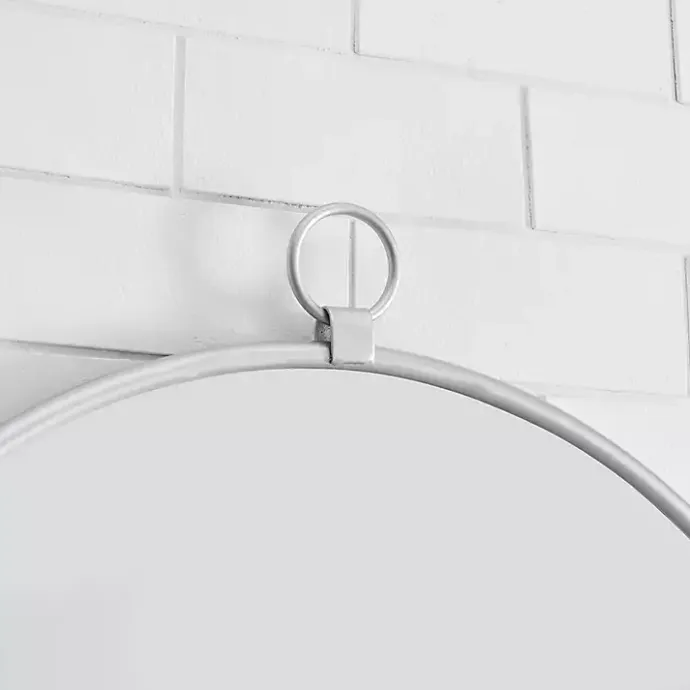 Online Kirklands Home Metal Frame Round Wall Mirror Silver