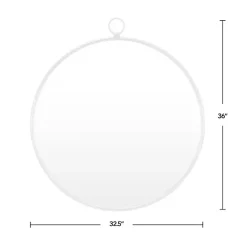 Online Kirklands Home Metal Frame Round Wall Mirror Silver