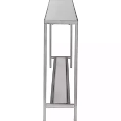 Online Kirklands Home Metal Mirrored Top Slim Console Table Silver