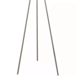 Clearance Kirklands Home Silver Metal Tripod Floor Lamp White