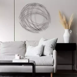 Hot Kirklands Home Metal Wire Abstract Wall Plaque Silver