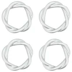 Outlet Kirklands Home Resin Twisted Napkin Rings, Set of 4 Silver