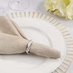 Outlet Kirklands Home Resin Twisted Napkin Rings, Set of 4 Silver