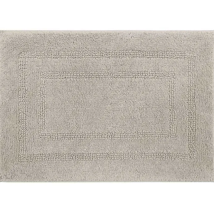 New Kirklands Home Silver Reversible Cotton Bath Mat, 34 in. Gray