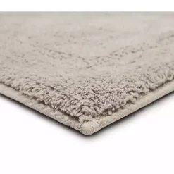 New Kirklands Home Silver Reversible Cotton Bath Mat, 34 in. Gray