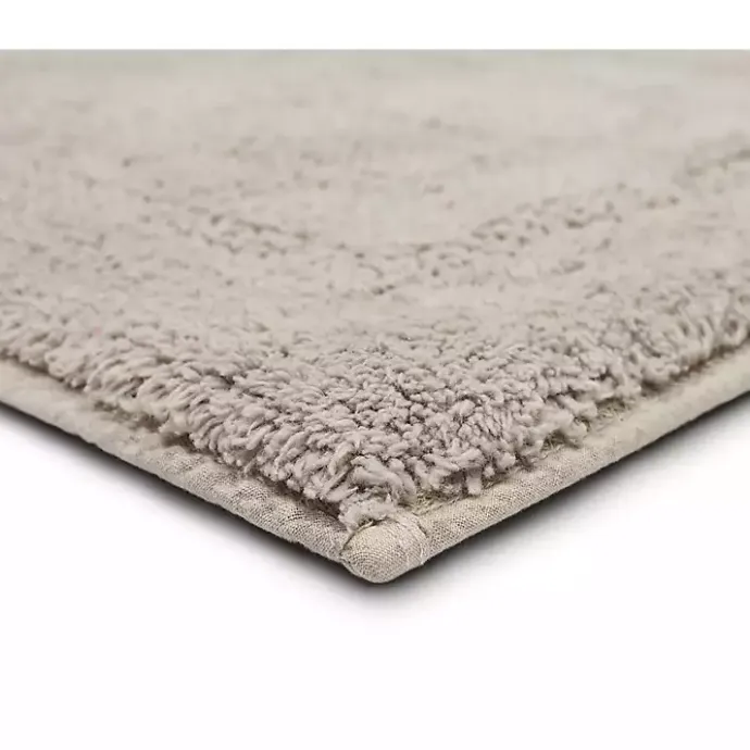 New Kirklands Home Silver Reversible Cotton Bath Mat, 34 in. Gray