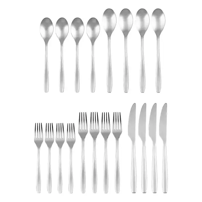 Online Kirklands Home Satin Metal Classic 20-pc. Flatware Set Silver