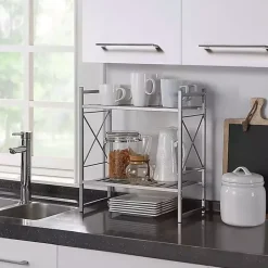 Online Kirklands Home 2-Tier Utility Shelf Silver