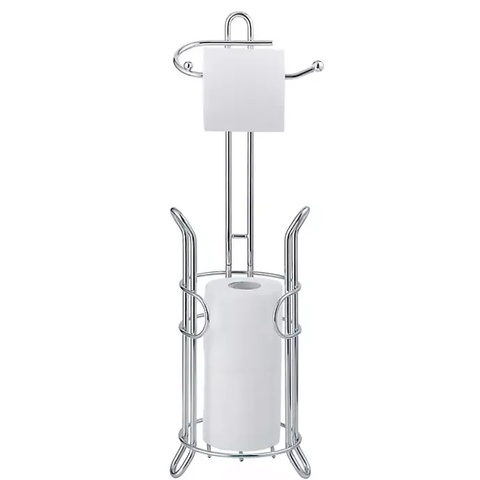 Discount Kirklands Home Toilet Paper Storage Stand Silver