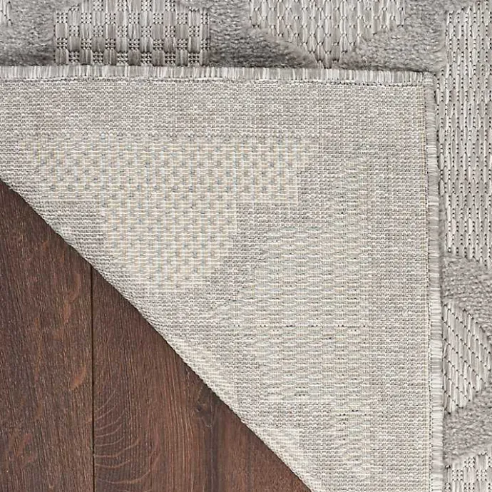 Clearance Kirklands Home Silver Trellis Indoor/Outdoor Area Rug, 5x7 Gray