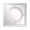 New Kirklands Home Silver Windowpane Square Wall Mirror
