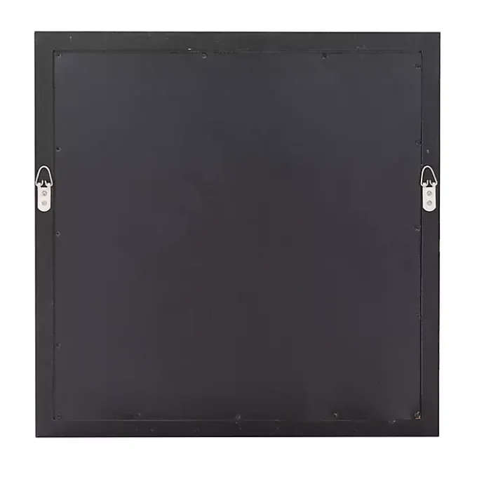 New Kirklands Home Silver Windowpane Square Wall Mirror