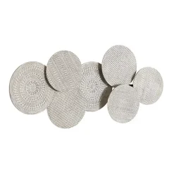 Online Kirklands Home Silvery Rivers Layered Disks Wall Plaque