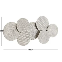 Online Kirklands Home Silvery Rivers Layered Disks Wall Plaque