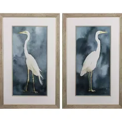 Online Kirklands Home Simple Egret 2-pc. Framed Wall Art Set