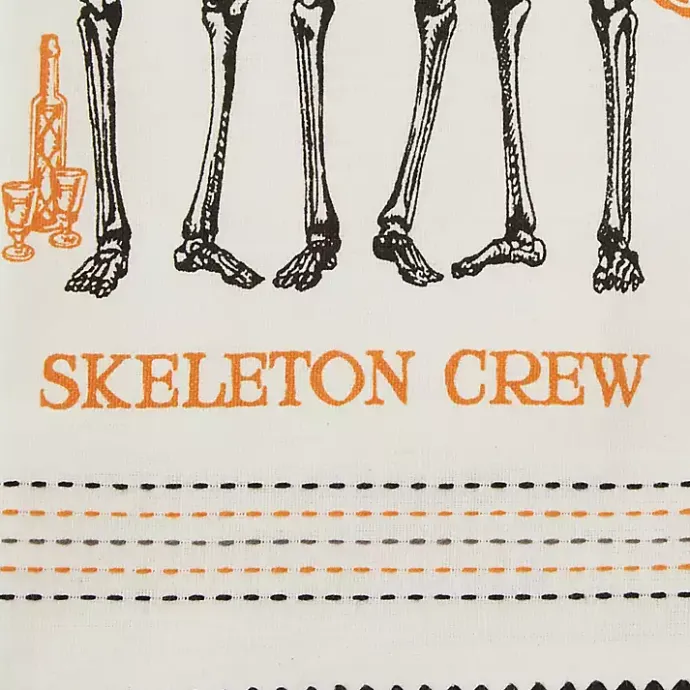 Kirklands Home Skeletons Printed Assorted Dishtowels, Set of 3