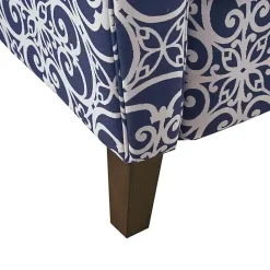 Sale Kirklands Home Sky Fretwork Upholstered High Back Recliner Blue
