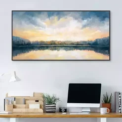 Kirklands Home Skylights Framed Canvas Art Print Blue