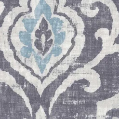 Kirklands Home Slate Blue Ikat Storage Ottoman