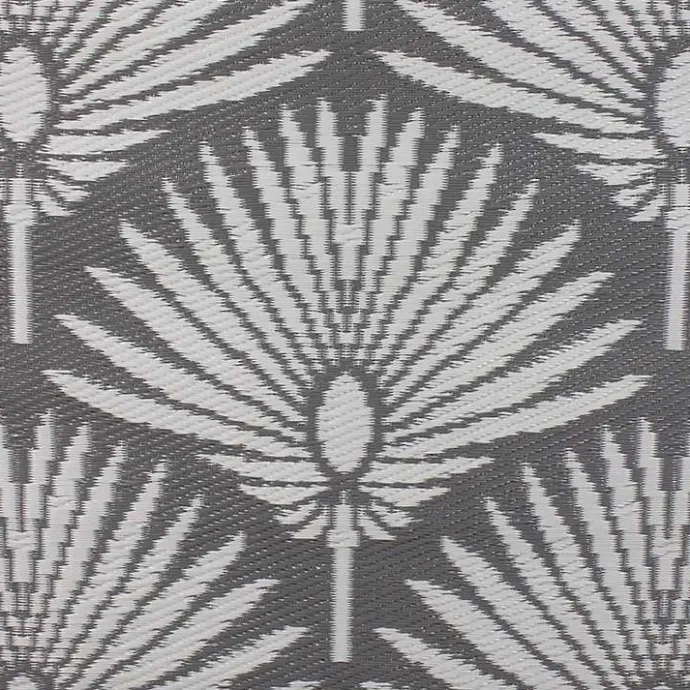 Clearance Kirklands Home Slate Fan Leaf Outdoor Area Rug, 4x6