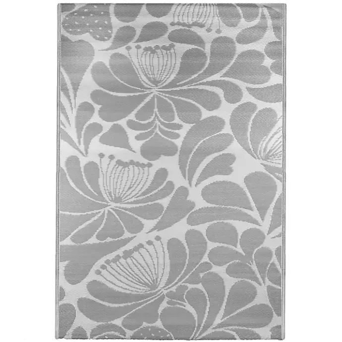 Online Kirklands Home Slate Floral Outdoor Area Rug, 4x6