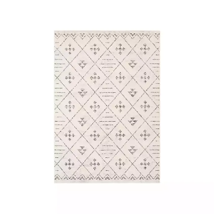 Sale Kirklands Home Slate Gray Diamond Print Area Rug, 5x7
