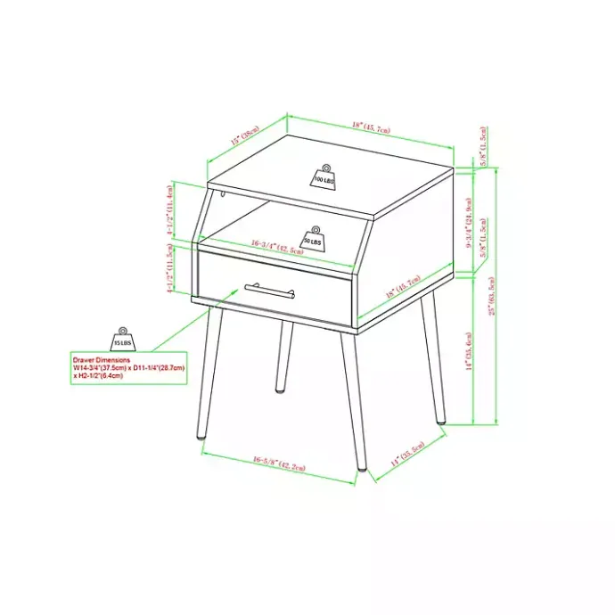Discount Kirklands Home Slate Open Storage Accent Table Gray