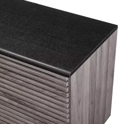 Best Kirklands Home Slate Slatted 4-Drawer Cabinet Gray