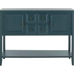 Sale Kirklands Home Slate Teal 4-Drawer Charlotte Sideboard Blue