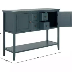 Sale Kirklands Home Slate Teal 4-Drawer Charlotte Sideboard Blue