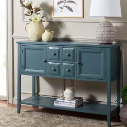 Sale Kirklands Home Slate Teal 4-Drawer Charlotte Sideboard Blue