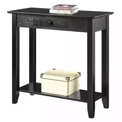 Online Kirklands Home Slim Single Drawer Console Table Black