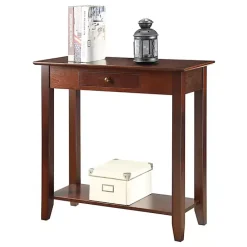Online Kirklands Home Slim Single Drawer Console Table Brown