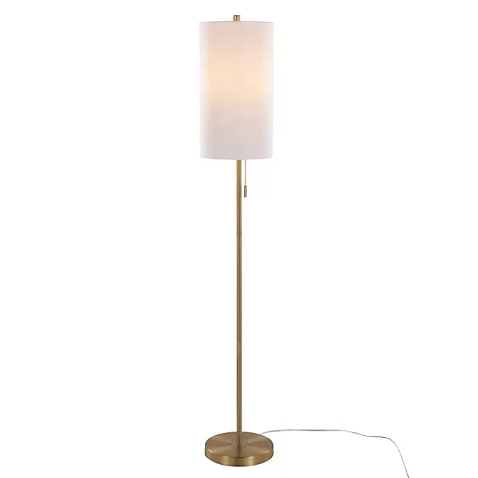 Best Kirklands Home Slim Gold Modern Floor Lamp White