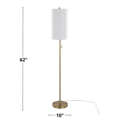 Best Kirklands Home Slim Gold Modern Floor Lamp White