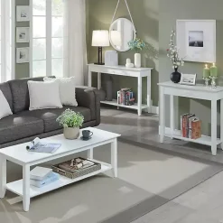 Hot Kirklands Home Slim Single Drawer Console Table White