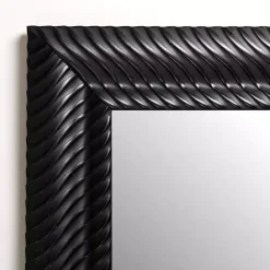 Clearance Kirklands Home Sloan Black Grooved Wall Mirror