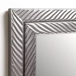 Best Kirklands Home Sloan Silver Grooved Wall Mirror