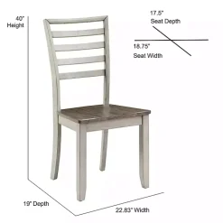 Online Kirklands Home Smoked Honey and Alabaster Dining Chairs, Set of 2