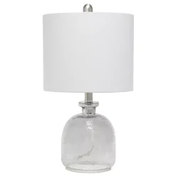 Outlet Kirklands Home Smokey Hammered Glass Shade Table Lamp Gray