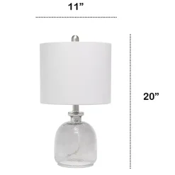 Outlet Kirklands Home Smokey Hammered Glass Shade Table Lamp Gray