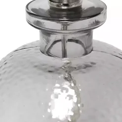 Outlet Kirklands Home Smokey Hammered Glass Shade Table Lamp Gray