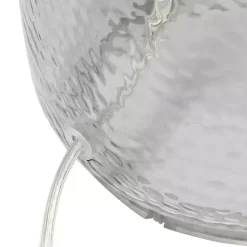 Outlet Kirklands Home Smokey Hammered Glass Shade Table Lamp Gray