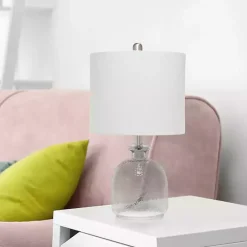 Outlet Kirklands Home Smokey Hammered Glass Shade Table Lamp Gray